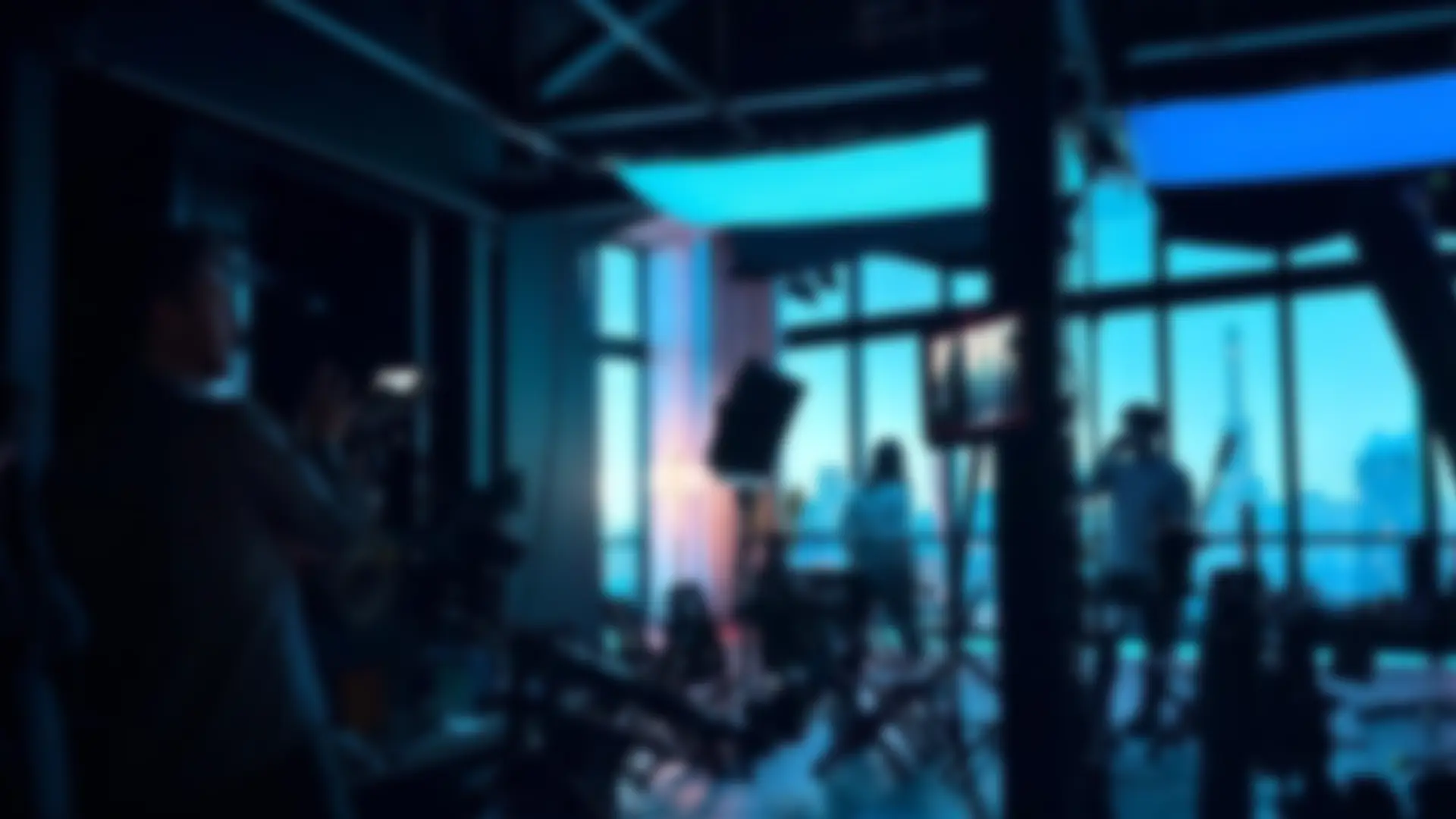 Commercial videography shoot in progress — cinema camera set up for a corporate brand film